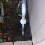 Repaired broken sprinkler line Repaired broken sprinkler line
